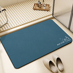 LUUCOZK Tapis de bain antidérapants absorbants à séchage rapide, tapis de décoration de salle de bain-KEEPCLEAN bleu-40 x 60CM