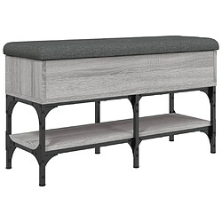 Maison Chic Banc à chaussures | Meuble de rangement à chaussures Meuble d'Entrée sonoma gris 82x32x45 cm bois d'ingénierie -MN81236