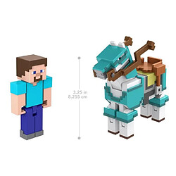 Mattel Minecraft - Steve Et Son Cheval En Diamant - Figurines DAction pas cher