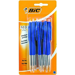 Bic M10 Stylo à bille Clic Pointe moyenne Bleu Lot de 10 (Import Royaume Uni) 