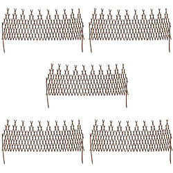 vidaXL Clôture en treillis de saule 5 pcs