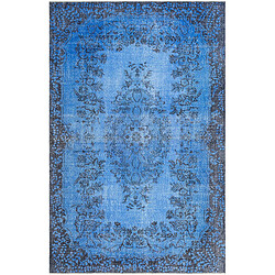 Vidal Tapis de laine 290x185 Bleu Ultra Vintage