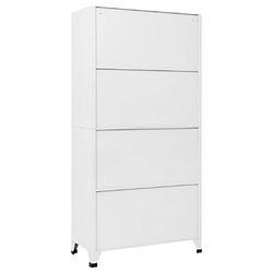 Acheter vidaXL Armoire à casiers Blanc 90x45x180 cm Acier