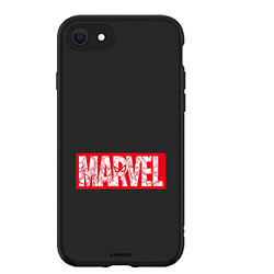 RhinoShield Coque Compatible avec [iPhone SE3 / SE2 / 8 / 7] SolidSuit - Coque Fine Licence Officielle Marvel avec Technologie Absorption des Chocs - Noir - Marvel Logo 