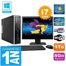 PC HP Compaq 8300 SFF Core I7-2600 Ram 8Go Disque 1 To Wifi W7 Ecran 27" - Occasion