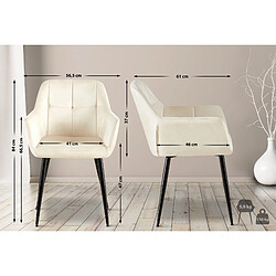 Non Chaise visiteur en velours Emia