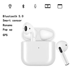 GUPBOO Nouveaux écouteurs sans fil TWS Pro 4 Bluetooth 5.0 TWS écouteurs intra-auriculaires sport stéréo sans fil casque intra-auriculaire casque 4 génération