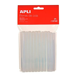 APLI Bâton de colle 7,5 mm x 10 cm pour pistolet à colle - Sachet de 25 Bâton de colle 7,5 mm x 10 cm pour pistolet à colle - Sachet de 25 - APLI