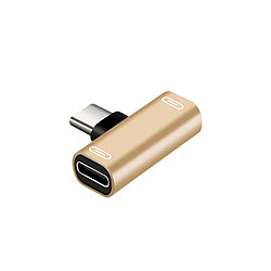 Eko Adaptateur Splitter Double USB Type-C vers USB Type-C Dorée