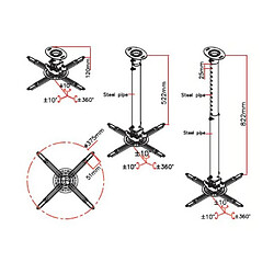 Support plafond vidéoprojecteur