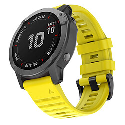 Wewoo Bracelet pour montre connectée Garmin Fenix 6 22mm Smartwatch à en silicone à libération rapide Jaune