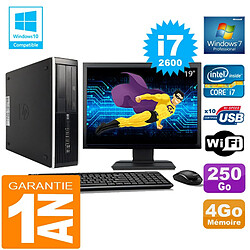 PC HP Compaq 8300 SFF Core I7-2600 Ram 4Go Disque 250 Go Wifi W7 Ecran 19" · Occasion 