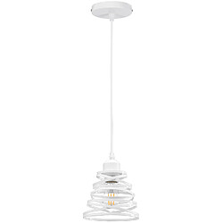 Stoex Plafonnier Rétro Moderne Lustre D'Intérieur Suspension Luminaire Vintage Suspension Lustre en Métal Blanc, E27 Pour Chambre À Coucher, Salon