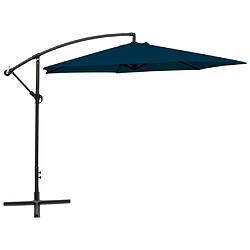 vidaXL Parasol de jardin en porte-à-faux 3 m bleu 