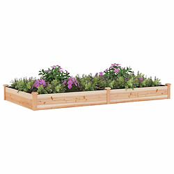 Avis Maison Chic Jardinière,Lit surélevé de jardin - Bac à fleurs - pot de fleur doublure 240x120x25 cm bois massif sapin -GKD19553