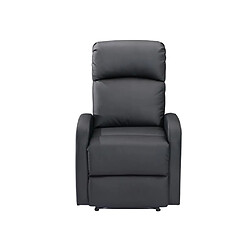 Vente-Unique Fauteuil relax en simili ISAO - Noir