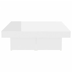 Acheter vidaXL Table basse blanc brillant 90x90x28 cm bois d'ingénierie