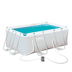 Piscine Hors Sol Tubulaire Bestway Power Steel Rectangulaire 287x201x100 cm Épurateur à Cartouche de 1.249 l/h Échelle