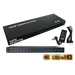 Kalea-Informatique SPLITTER HDMI 1.4B 16 PORTS - RESOLUTION 4K 2160x3840 / COMPATIBLE 3D - Duplique le son et l'image d'une source HDMI