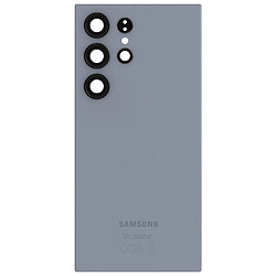 Samsung Vitre arrière Original pour Samsung Galaxy S24 Ultra Gris Lavande