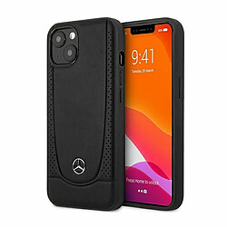 Mercedes Cuir Urban Line - Coque pour iPhone 14 Plus (Noir)