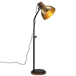 vidaXL Lampadaire 25 W laiton antique 30x30x100-150 cm E27