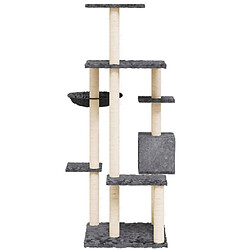 Acheter Arbre à chat avec griffoirs,niche pour chat en sisal Gris foncé 142 cm -MN34365