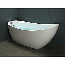 Avis Vente-Unique Baignoire îlot NATALIA avec robinetterie - 282L - 170*75*73cm - Blanche