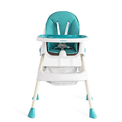 IKIDO Chaise haute pliable pour bébé avec plateau repas amovible , chaise haute et rehausseur pour bébé, table à manger et rehausseur confortable pour enfants/ vert