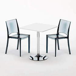 Avis Grand Soleil Table carré et Ronde avec 2 chaises colo