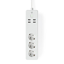 NEDIS Prise d'Extension Wi-Fi Intelligente - 3x Schuko Type F - 4x USB - 16 A