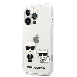 Karl Lagerfeld Ikonik & Choupette - Coque pour iPhone 13 Pro (Transparente)