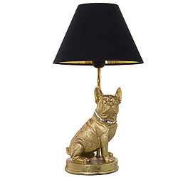 Lampe de bureau Alexandra House Living Noir Or Doré Plastique 40 W 26 x 46 x 26 cm Chien 