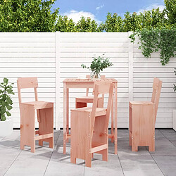 Maison Chic Table de bar et chaises d'extérieur 5 pcs,Ensemble de bar de jardin pour relax bois massif de Douglas -GKD614296