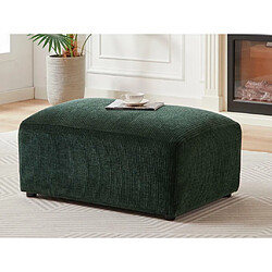 Vente-Unique Pouf en velours côtelé vert sapin TIRONO de Maison Céphy pas cher