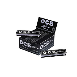 Lot de 3 - Paquet noir de 32 feuilles longues OCB Slim Premium - Qualité COOLMINIPRIX