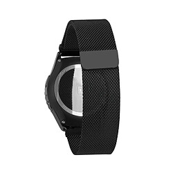 Wewoo Bracelet noir pour Samsung Gear S2 Classique Montre Boucle Fermoir Magnétique Acier Inoxydable 