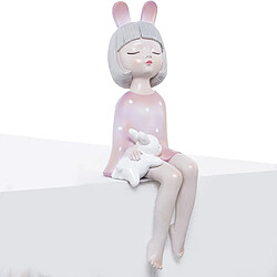 Figurine Décorative Alexandra House Living Rose Plastique Lapin Oreilles 11 x 15 x 31 cm