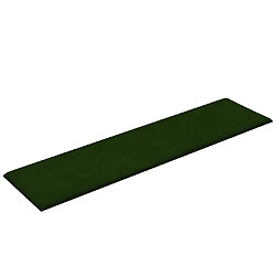 Acheter vidaXL Panneaux muraux 12 pcs Vert foncé 60x15 cm Velours 1,08 m²