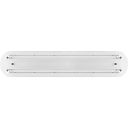 Plafond Jadéite 2xG13 T8 LED 90cm L.100xL.22xH.6cm Blanc