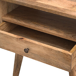 Acheter Artisan Furniture Table de nuit moderne en bois massif chêne avec fente ouverte, table de nuit