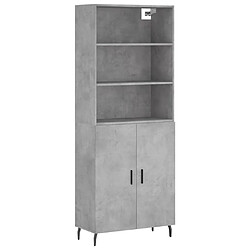 Maison Chic Buffet,Meuble de Rangement,commode pour salon,Cuisine Gris béton 69,5x34x180 cm Bois d'ingénierie -MN11853