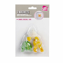 Paris Prix Lot de 3 Magnets Derrière d'Animaux 5cm Multicolore