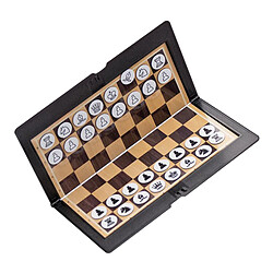 Pliable Mini Magnétique Jeu d'échecs Portable Poche Portefeuille Échiquier Jeux pour Camping Voyage