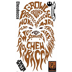 Thedecofactory STAR WARS CHEWBACCA - Sticker repositionnable géant Chewbacca graphique-textes, Star Wars 74x41