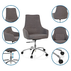 Avis Chaise de bureau / siège pivotant SHAKE 100 tissu gris foncé hjh OFFICE