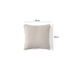 Bestmobilier Topaze - coussin - en tissu bouclette - 40x40 cm pas cher