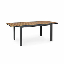 Acheter Mes Table de jardin extensible 140/200 cm en alu anthracite et bois