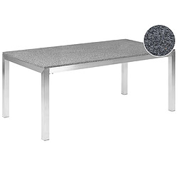 Beliani Table de jardin 180 x 90 cm Pierre Gris GROSSETO