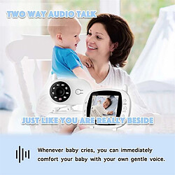 Universal Moniteur pour bébés 3,5 avec appareil photo 2,4 GHz Vidéo sans fil LCD Moniteur pour enfants à vision nocturne 